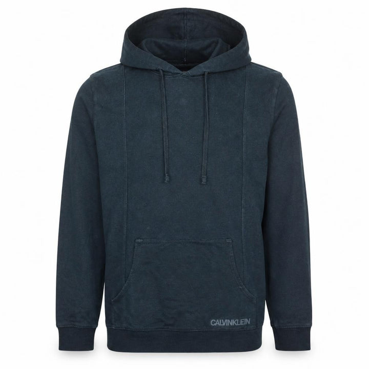 Calvin Klein Men's Black Pullover Hoodie M Long Sleeve Logo Cotton