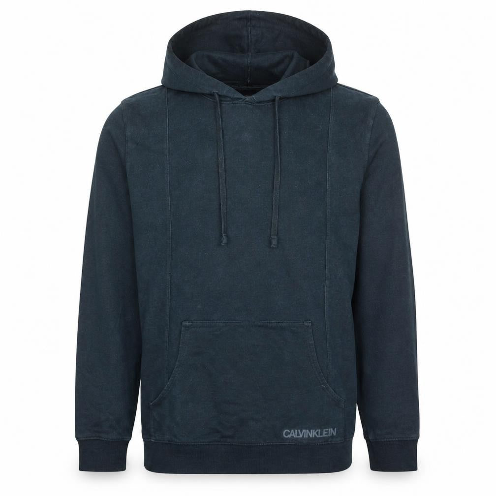 Calvin Klein Men's Black Pullover Hoodie M Long Sleeve Logo Cotton