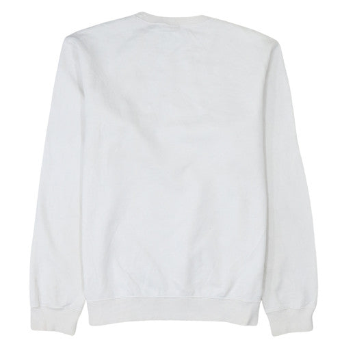 Champion Men's White Logo Crew Neck Pullover Sweatshirt M