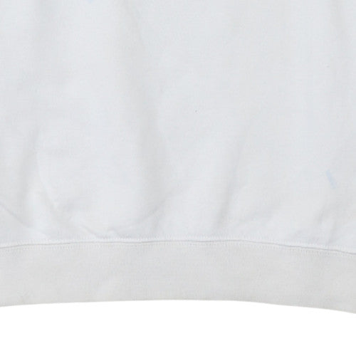 Champion Men's White Logo Crew Neck Pullover Sweatshirt M