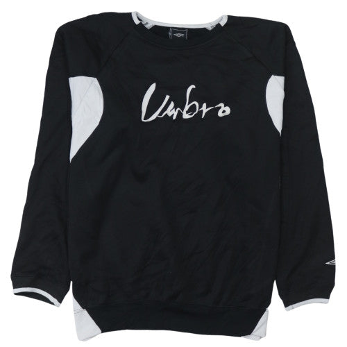 Umbro Men's Black Crew Neck Logo Pullover Sweatshirt M