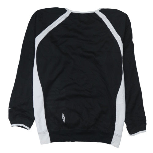 Umbro Men's Black Crew Neck Logo Pullover Sweatshirt M