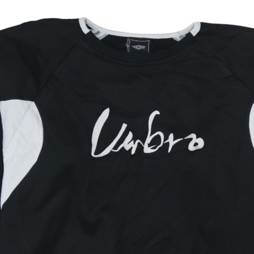 Umbro Men's Black Crew Neck Logo Pullover Sweatshirt M