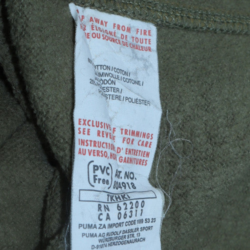 Puma Men’s Green XL Henley Hoodie with Logo Graphic Print
