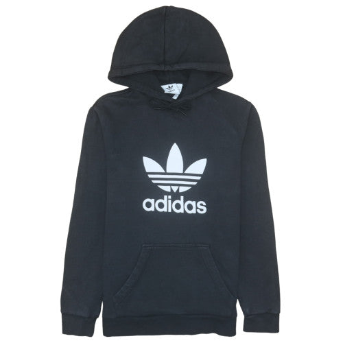 Adidas Men's Black Pullover Hoodie Trefoil Logo Size S