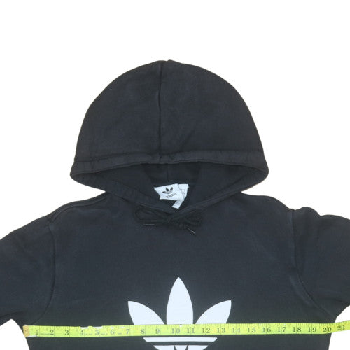 Adidas Men's Black Pullover Hoodie Trefoil Logo Size S