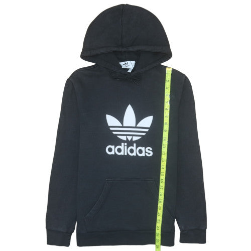 Adidas Men's Black Pullover Hoodie Trefoil Logo Size S