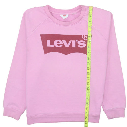 Levi's Womens Pink XS Pullover Crew Neck Sweatshirt