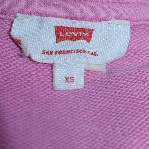 Levi's Womens Pink XS Pullover Crew Neck Sweatshirt