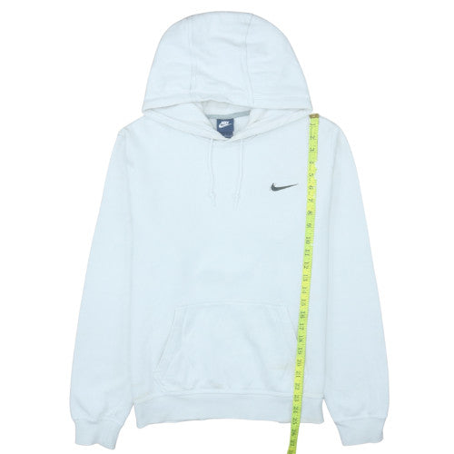 Nike Men's White Large Pullover Hoodie with Logo Detail