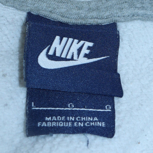 Nike Men's White Large Pullover Hoodie with Logo Detail