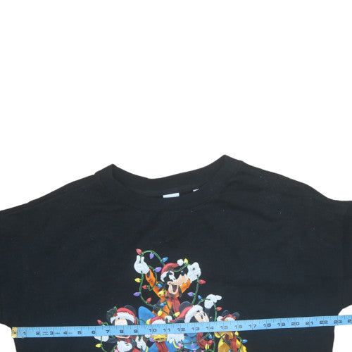 Disney Next Black Christmas Sweatshirt Women’s L Mickey Crew Neck