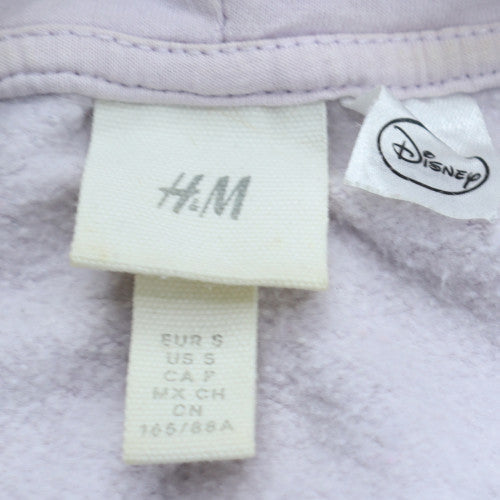H&M Disney Women White Hoodie Size S Pullover Cotton Blend Mickey Design
