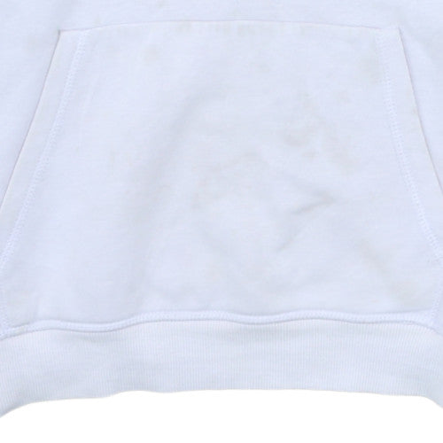 H&M Disney Women White Hoodie Size S Pullover Cotton Blend Mickey Design