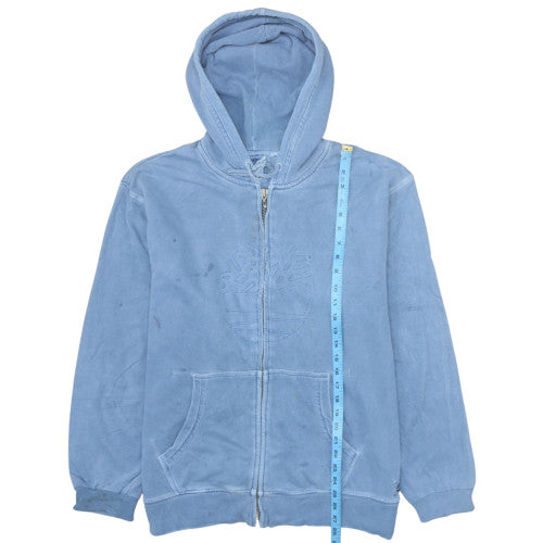 Timberland Men’s Blue Full Zip Hoodie Size L Fleece Cotton Blend