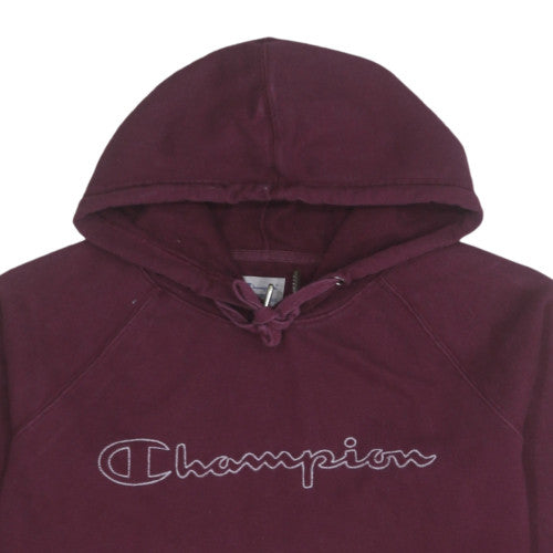 Champion Men's Red Pullover Hoodie Size L Embroidered Logo