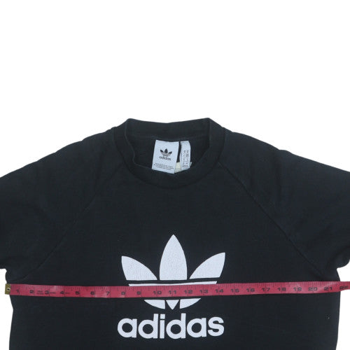 Adidas Men's Black Crew Neck Pullover Sweatshirt M