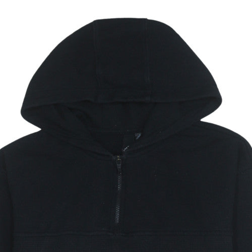 Adidas Men's Black L Pullover 1/2 Zip Fleece Hoodie