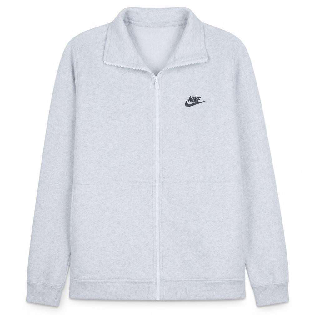 Front view of Nike Men's Grey Full Zip Fleece Sweatshirt, size M