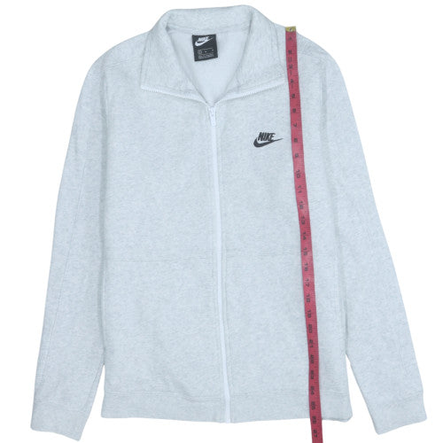 Nike Men's Grey Full Zip Fleece Sweatshirt Size M