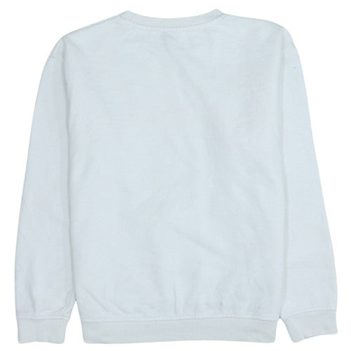 Ellesse Women White UK 12 Pullover Sweatshirt Cotton Blend