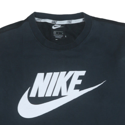 Nike Mens Black Crew Neck Logo Sweatshirt Size M Pullover