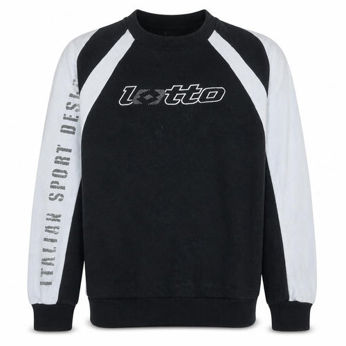 Lotto Men's Black Pullover Sweatshirt L Sports Crew Neck Fleece