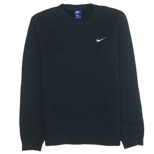 Nike Men Black Crew Neck Pullover Sweatshirt Size M Fleece