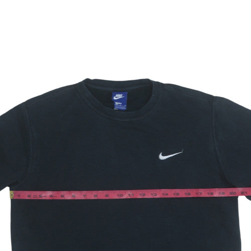 Nike Men Black Crew Neck Pullover Sweatshirt Size M Fleece