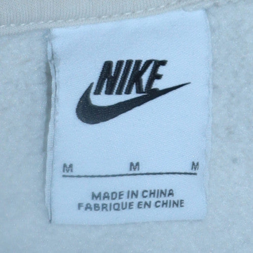 Nike Men's White Pullover Hoodie M Regular Fit Fleece
