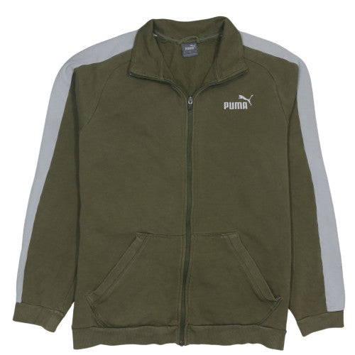 Puma Men’s Green Full Zip Sweatshirt Size L Regular Fit