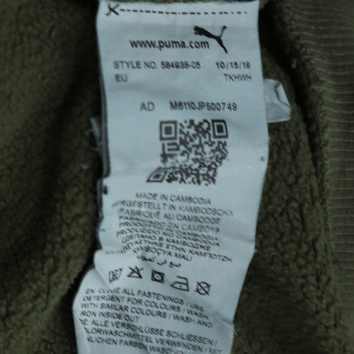 Puma Men’s Green Full Zip Sweatshirt Size L Regular Fit