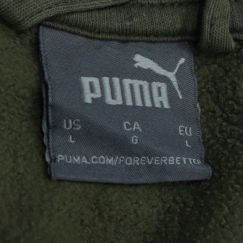 Puma Men’s Green Full Zip Sweatshirt Size L Regular Fit