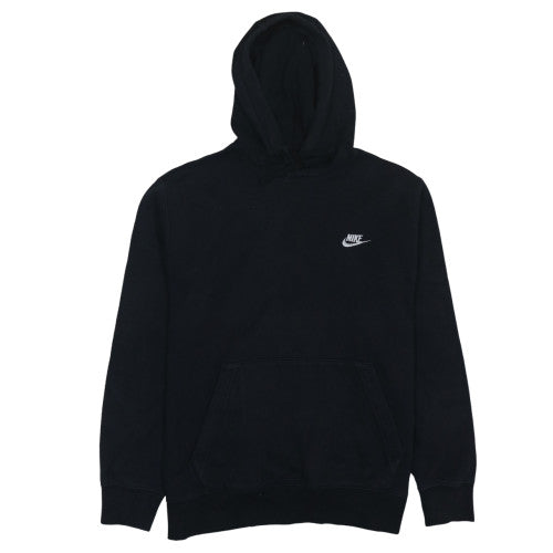 Nike Men's Black Pullover Hoodie L Fleece Logo Sportswear