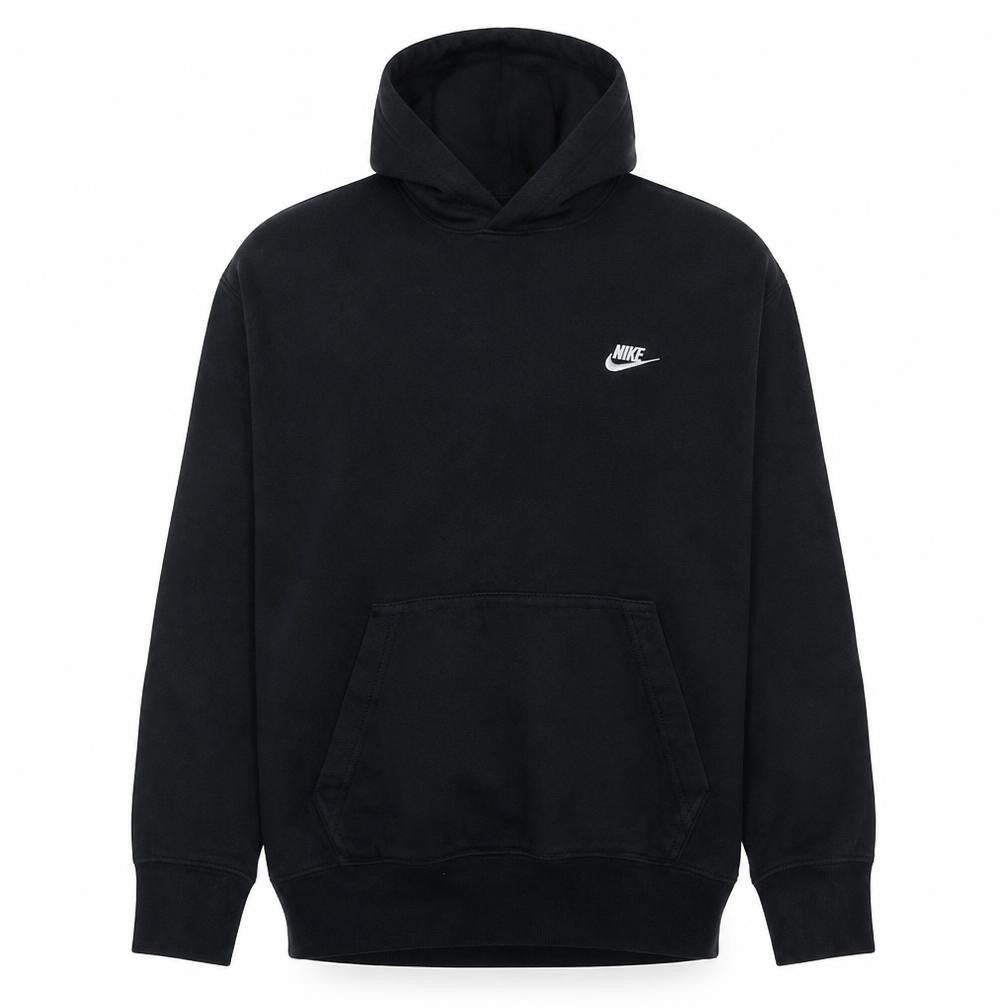 Nike Men's Black Pullover Hoodie L Fleece Logo Sportswear
