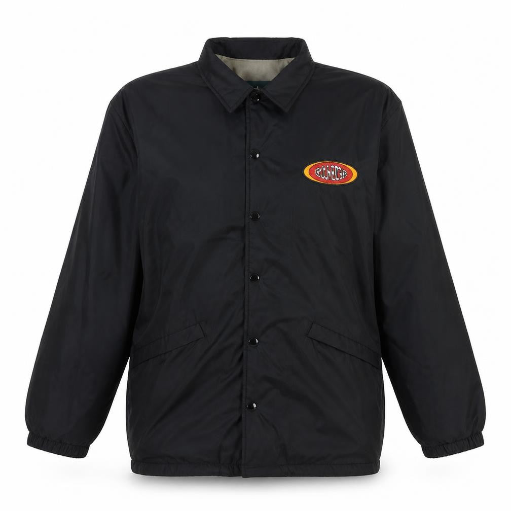 Dunbrooke Mens Black XL Sports Coach Jacket with Logo