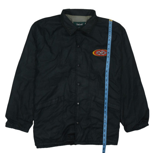 Dunbrooke Mens Black XL Sports Coach Jacket with Logo