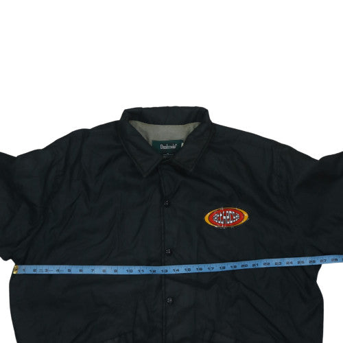 Dunbrooke Mens Black XL Sports Coach Jacket with Logo