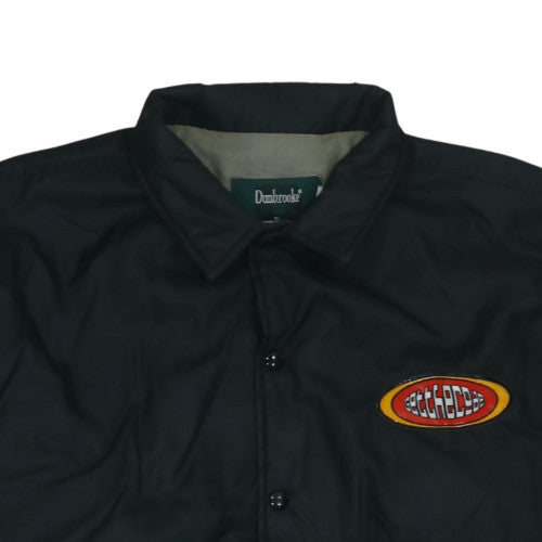 Dunbrooke Mens Black XL Sports Coach Jacket with Logo