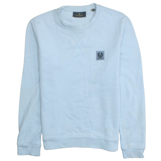 Belstaff Mens Blue Crew Neck Cotton Sweatshirt Size M