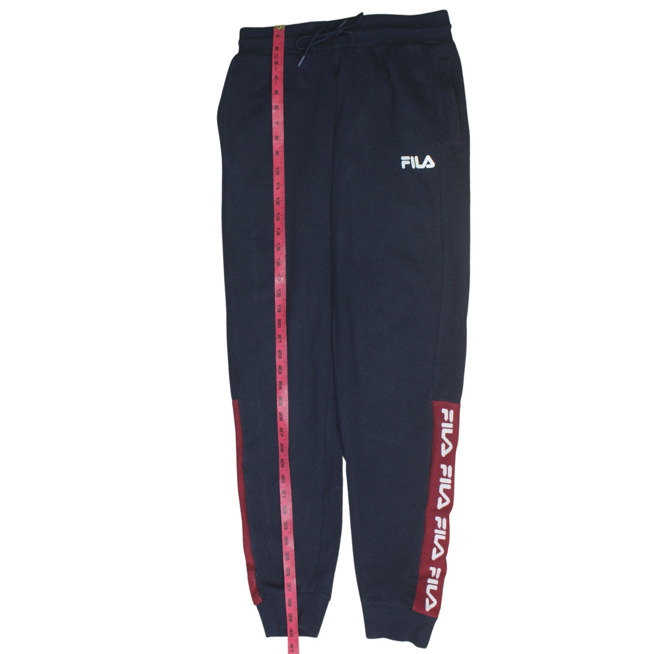 FILA Men's Black Jogger Sweatpants Small - Logo Side Stripe