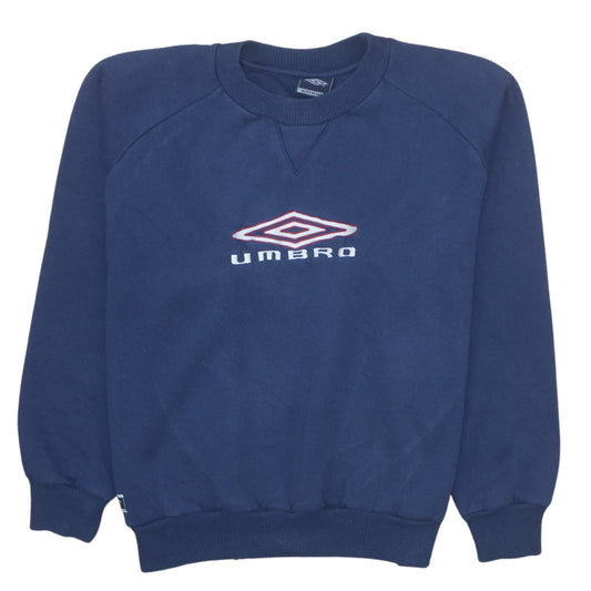 Umbro Mens Blue Crew Neck Logo Sweatshirt L Regular Fit