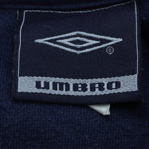 Umbro Mens Blue Crew Neck Logo Sweatshirt L Regular Fit