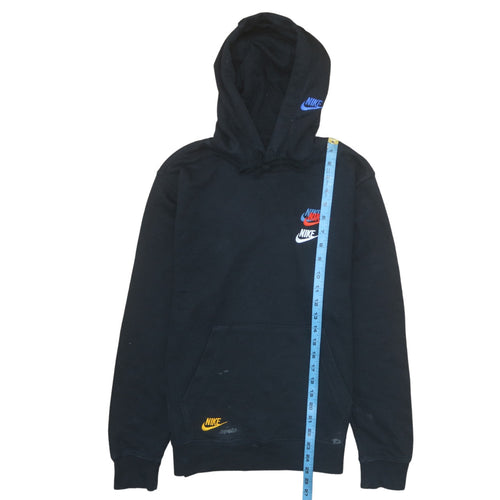 Nike Mens Black Pullover Hoodie M Logo Fleece Sportswear