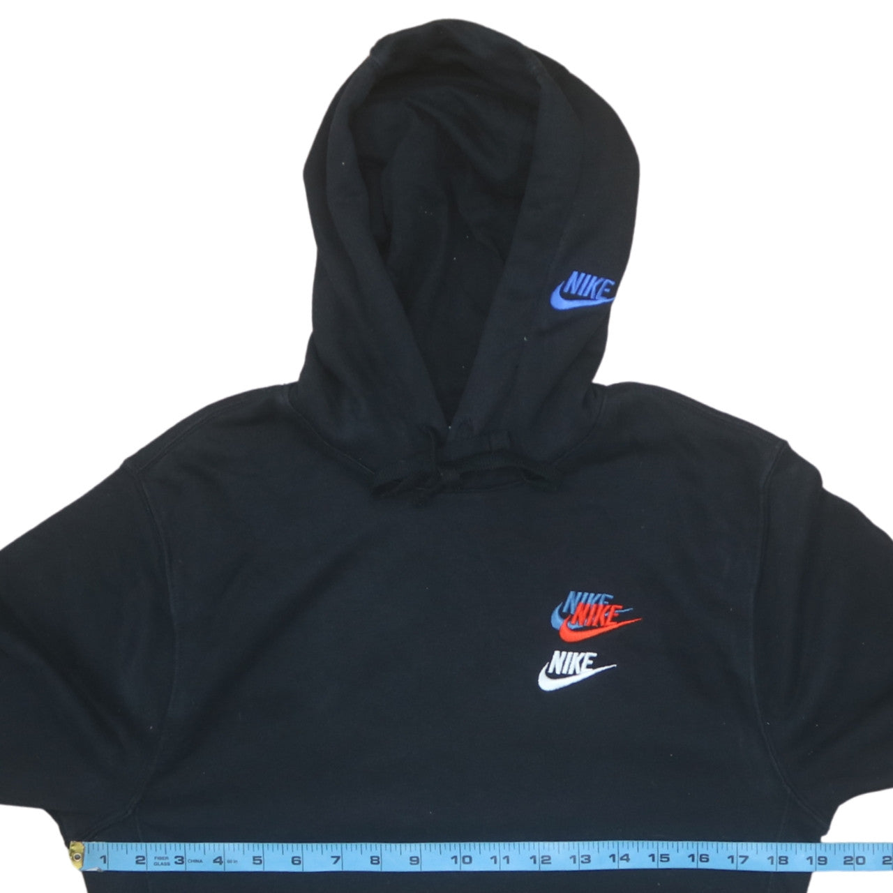 Nike Mens Black Pullover Hoodie M Logo Fleece Sportswear