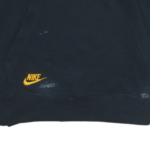 Nike Mens Black Pullover Hoodie M Logo Fleece Sportswear