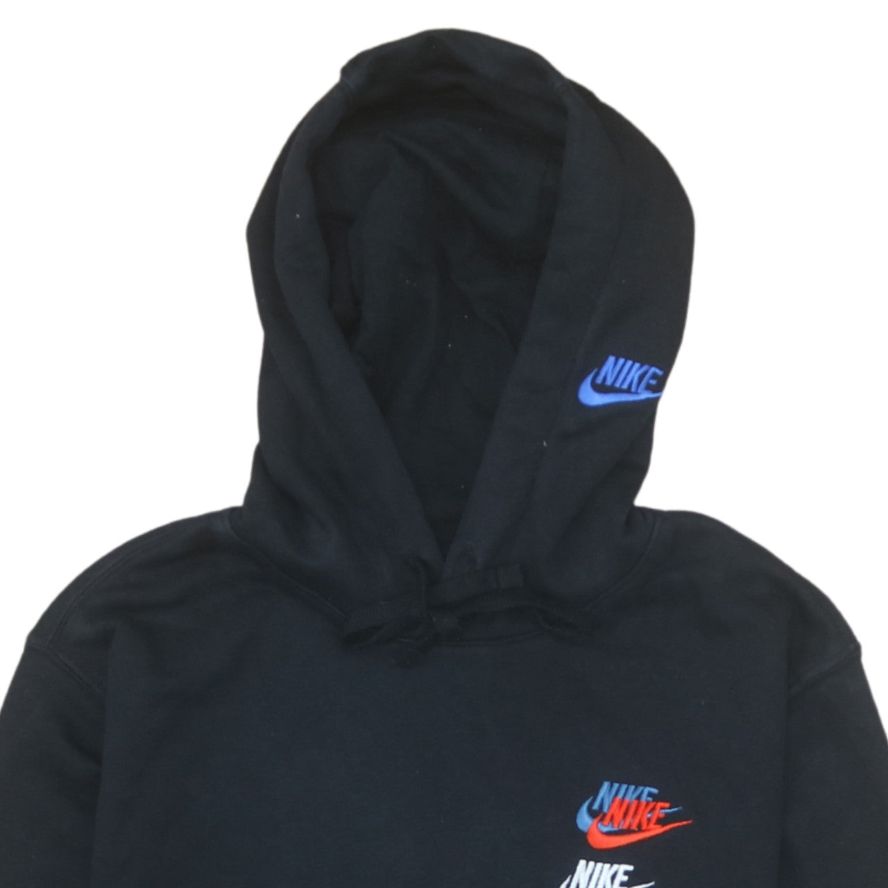 Nike Mens Black Pullover Hoodie M Logo Fleece Sportswear