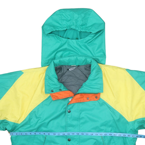K-Way Men's Multicoloured XL Retro Hooded Puffer Jacket