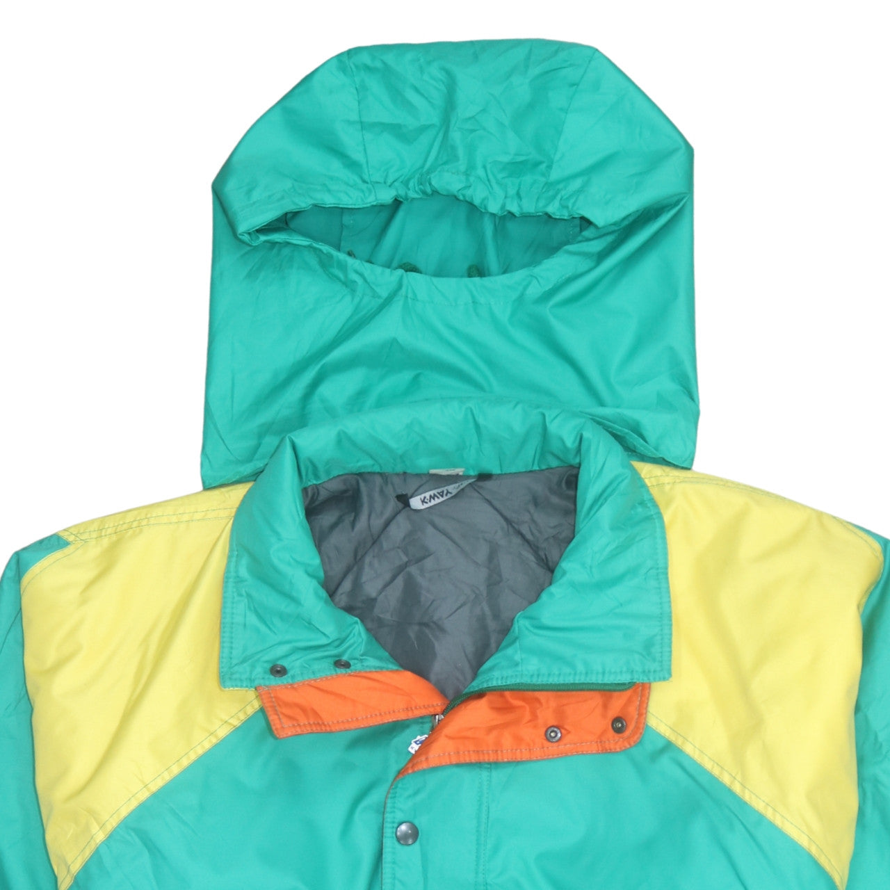 K-Way Men's Multicoloured XL Retro Hooded Puffer Jacket