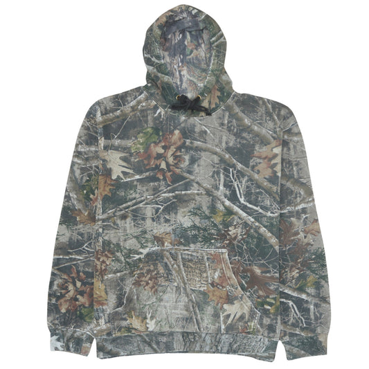 Country Wear Mens Camouflage Hooded Fleece Jacket L Multicoloured